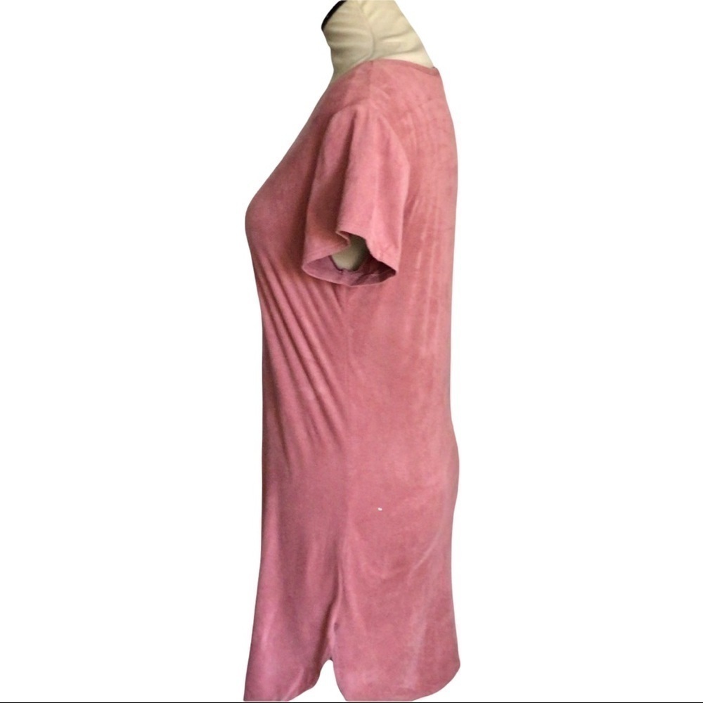 PINK Mini T Shirt Dress by TMG New York Y2K 90’s Vintage Juniors XL or Women’s S - Picture 5 of 9
